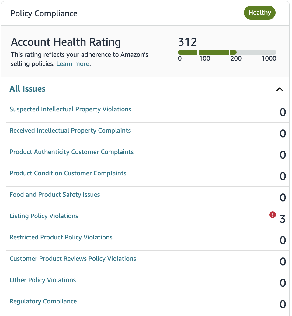 account health rating